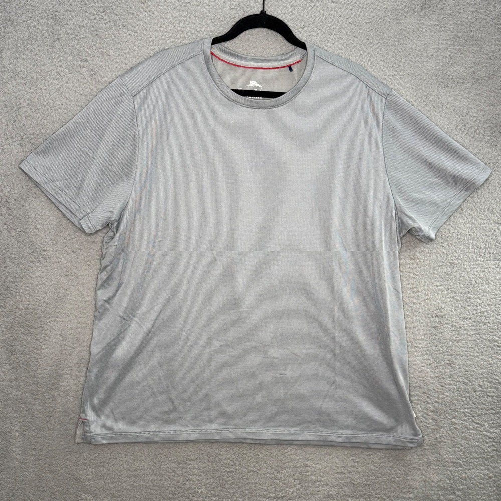 Tommy Bahama Bali Skyline T-Shirt Mens XXL Gray Tencel Modal Short Sleeve Tee
